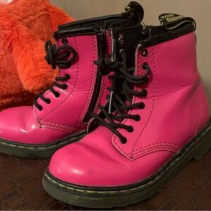 Dr. Martens Toddler Size 10C Boots Bright Pink and Black